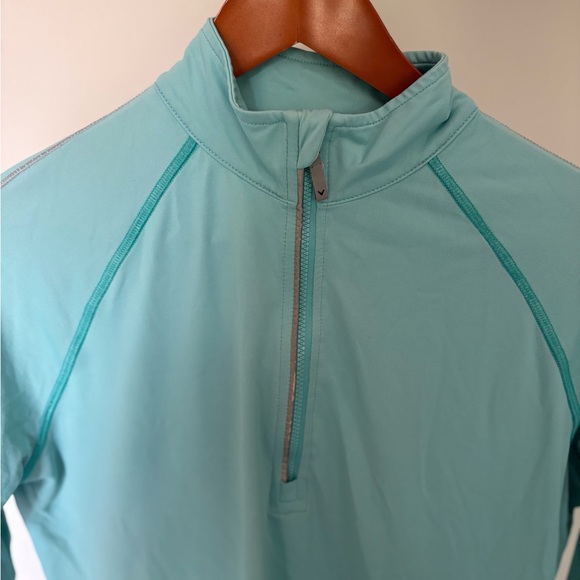 Callaway Aqua Long Sleeve Quarter-Zip Top Golf Athletic Women's Shirt Top - Picture 2 of 6
